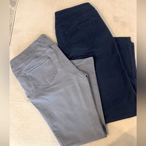 2 pair casual dress pants - stretch/pull on!